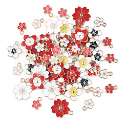 60Pcs 10 Styles Alloy Enamel Pendants&nbsp;ENAM-TA0003-74