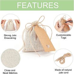 10Pcs Cotton Packing Pouches Drawstring Bags&nbsp;ABAG-NB0001-41B