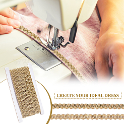 Braided Polyester Lace Trim&nbsp;OCOR-WH0079-23A