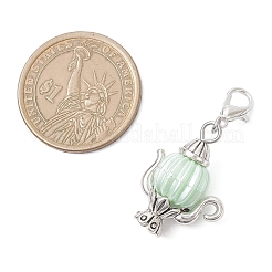 Acrylic Imitation Pearl & Alloy Pumpkin Teapot Pendant Decorations&nbsp;HJEW-JM03981