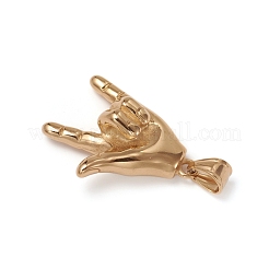 304 Stainless Steel ASL Pendants&nbsp;STAS-I132-09G