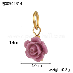 12Pcs 304 Stainless Steel Resin Charms&nbsp;STAS-OY009-84G
