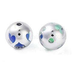 UV Plating Rainbow Iridescent Acrylic Beads&nbsp;OACR-F009-01B