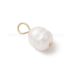Natural Cultured Freshwater Pearl Rice Charms&nbsp;PALLOY-JF03921-02