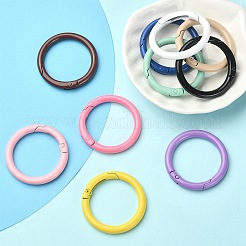 10Pcs Spray Painted Alloy Spring Gate Rings&nbsp;FIND-YW0001-62