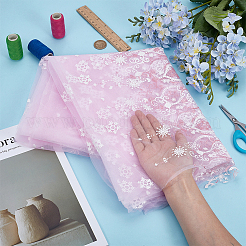 2M Polyester Snowflake Mesh Fabrics&nbsp;DIY-WH0622-388B