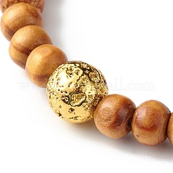 Oil Diffuser Yoga Beads Stretch Bracelet for Girl Women&nbsp;BJEW-JB06897