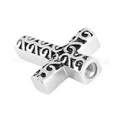 Stainless Steel Cross Pendant Urn Ashes Necklaces&nbsp;PW-WG49B9E-01