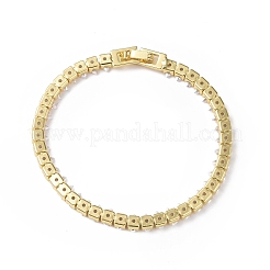 Cubic Zirconia Tennis Bracelet&nbsp;BJEW-L652-24G-02