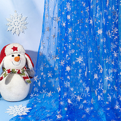 Snowflake Pattern Nylon Fabric&nbsp;DIY-WH0084-85B