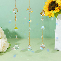 3Pcs Glass Suncatchers&nbsp;HJEW-OC00285