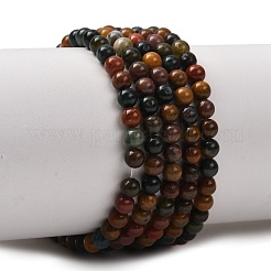 Natural Ocean Jasper Beads Strands&nbsp;X-G-F668-26-4mm