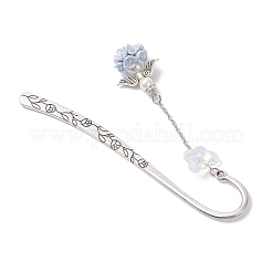 Tibetan Silver Alloy Hook Bookmark&nbsp;AJEW-JK00401-01