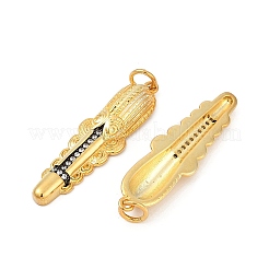 Brass Micro Pave Cubic Zirconia Pendants&nbsp;KK-U058-12G