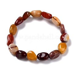 Natural Mookaite Beaded Stretch Bracelets&nbsp;BJEW-F414-02B-06