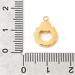 Natural Paua Shell Ring Charms&nbsp;LS-STAS-P431-16G