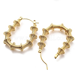 304 Stainless Steel Barbell Hoop Earrings&nbsp;EJEW-B023-05G
