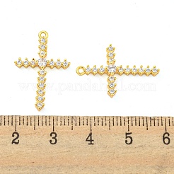 Brass Pave Cubic Zirconia Pendants&nbsp;KK-M286-10G