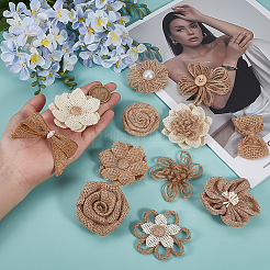 36Pcs 12 Styles Handmade Linen Ornament Accessories&nbsp;PATC-ME0001-12