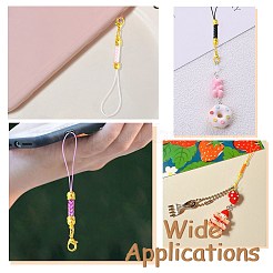 50Pcs 10 Colors Alloy Polyester Mobile Straps&nbsp;AJEW-CJ0001-62