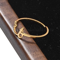 304 Stainless Steel Cuff Rings for Women&nbsp;RJEW-D285-01G-T