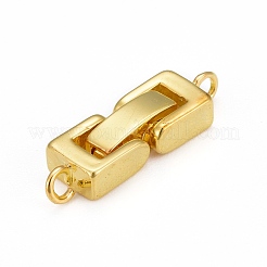 Brass Fold Over Clasps&nbsp;X-KK-I591-06G-RS