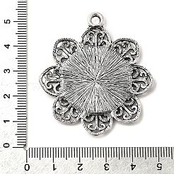 Tibetan Style Alloy Pendant Cabochon Settings&nbsp;TIBE-T003-03AS-NR