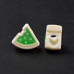 Rubberized Style Acrylic European Beads&nbsp;SACR-E009-13