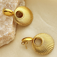 304 Stainless Steel Stud Dangle Earrings&nbsp;WG6394A-01