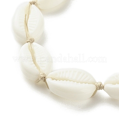 Acrylic Shell Braided Bead Bracelet with Synthetic Turquoise(Dyed) Starfish&nbsp;BJEW-JB08058-01