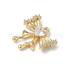Brass Micro Pave Cubic Zirconia Pendants&nbsp;KK-S531-08G-A