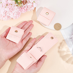4-Pocket PU Leather Jewelry Rolls with Golden Tone Metal Snap Buttons&nbsp;ABAG-WH0048-69C