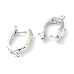 U Shape Brass Hoop Earring Findings with Latch Back Closure&nbsp;KK-J278-39P