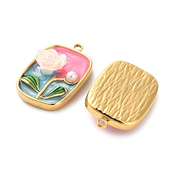 304 Stainless Steel Enamel Pendants&nbsp;STAS-B084-13G-03