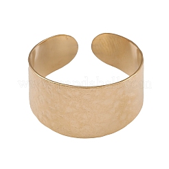 Ion Plating(IP) 304 Stainless Steel Textured Open Cuff Rings for Women&nbsp;RJEW-G285-67G