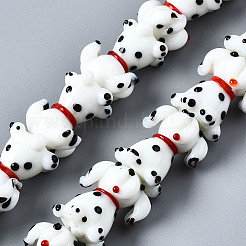 Handmade Bumpy Lampwork Beads Strands&nbsp;LAMP-Q031-002