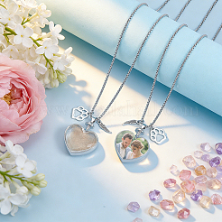 2Pcs Stainless Steel Chain Necklaces&nbsp;NJEW-DR00045