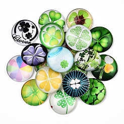Flatback Glass Cabochons for DIY Projects&nbsp;GGLA-ZX026-25mm-07A