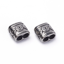 304 Stainless Steel Slide Charms/Slider Beads&nbsp;STAS-G220-14AS