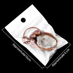 Natural Druzy Agate Pendants&nbsp;PW-WGF8F92-01