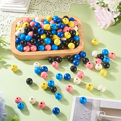 240Pcs 6 Colors Natural Wooden Beads&nbsp;WOOD-TA0002-74B
