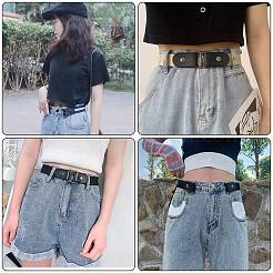 4Pcs 4 Style Unisex Adjustable No Buckle Imitation Leather Elastic Waist Belt&nbsp;AJEW-GF0003-27B