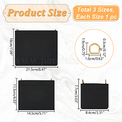 3Pcs 3 Sizes Felt Bag Organizer Inserts&nbsp;FIND-WH0172-16A