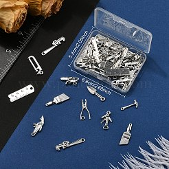 50Pcs 10 Styles Tibetan Style Alloy Pendants&nbsp;FIND-YW0007-18