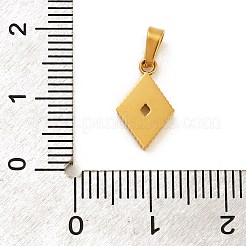 Ion Plating(IP) 304 Stainless Steel Micro Pave Cubic Zirconia Pendants&nbsp;STAS-H228-04G-06
