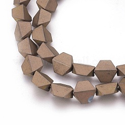 Electroplated Non-magnetic Synthetic Hematite Beads Strands&nbsp;G-P392-O01