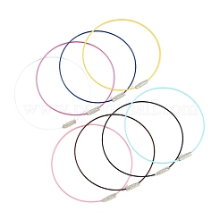 32Pcs 8 Colors Steel Wire Bracelet Cord DIY Jewelry Making&nbsp;TWIR-FS0001-02