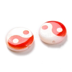 Printed Natural Freshwater Shell Beads&nbsp;SHEL-R129-07A-02
