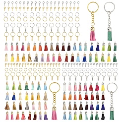DIY Faux Suede Tassel Pendant Keychain Making Kits&nbsp;DIY-YW0010-89