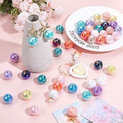 48Pcs 12 Colors Opaque Acrylic Beads&nbsp;MACR-SC0001-36